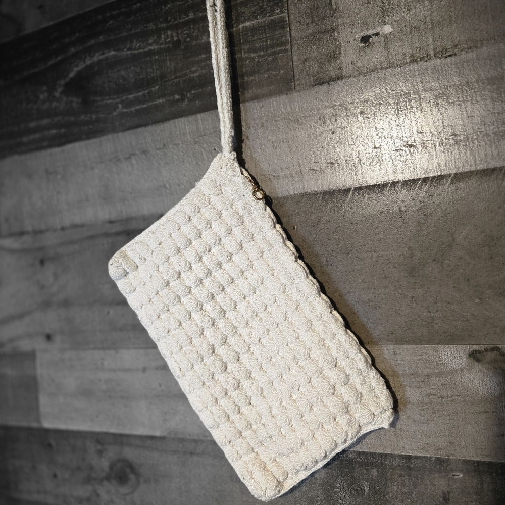 Textured Wristlet Clutch with Wrist Strap - Picture 1 of 5